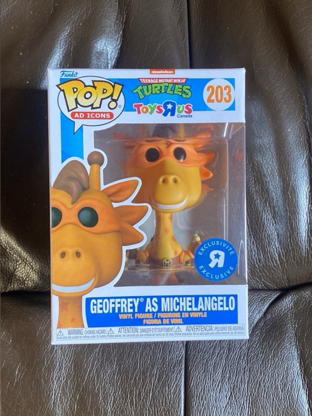 Toys r Us Geoffrey as Michaelangelo Teenage Mutant Ninja Turtles 203 Funko Pop
